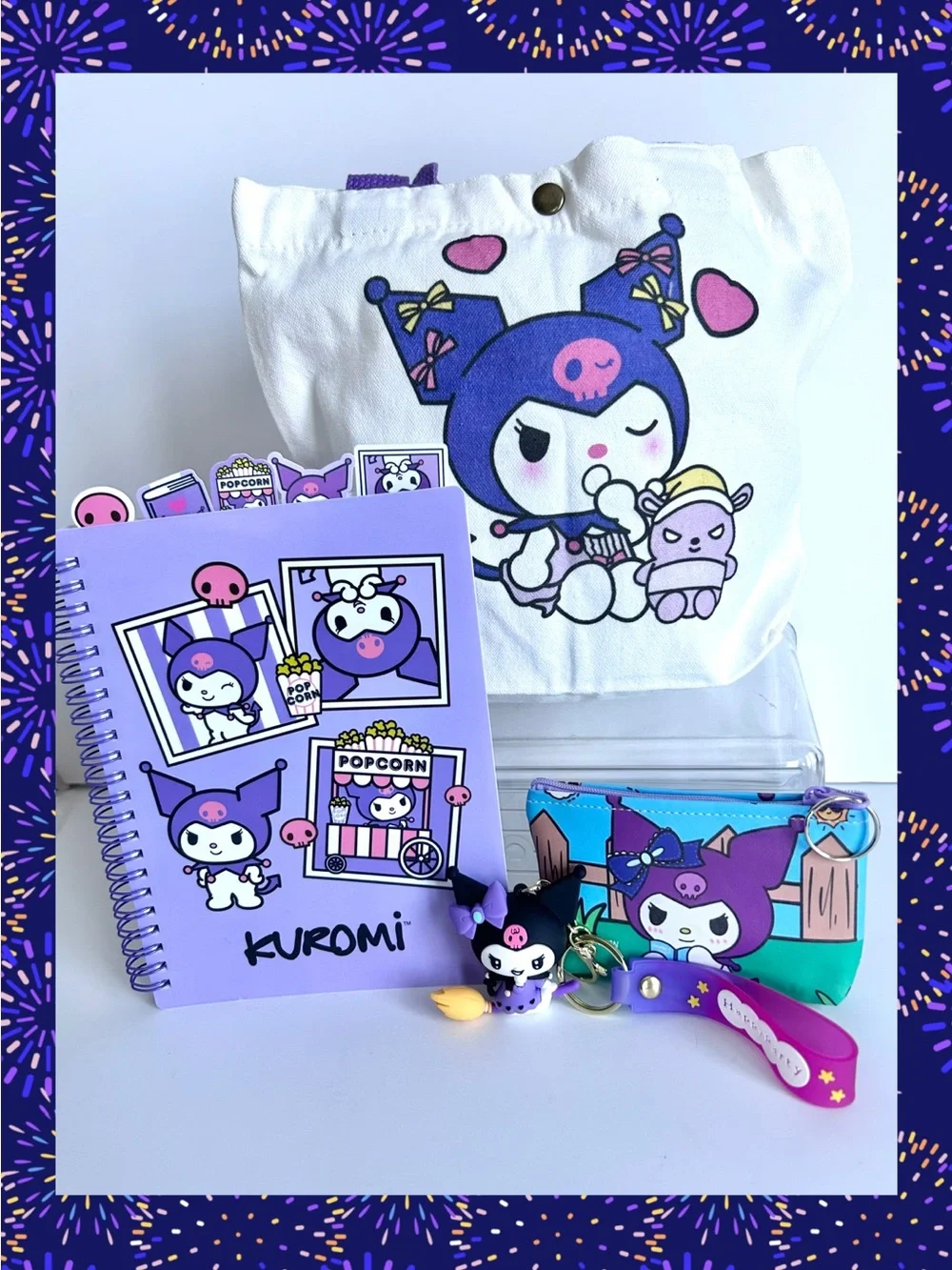 💜(KUR351) Kuromi Adorable 4-Piece Tote Bag Bundle! - Picture 1 of 12